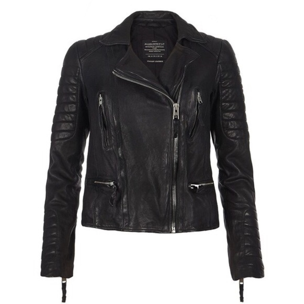 Allsaints Pitch Leather Jacket Black 4